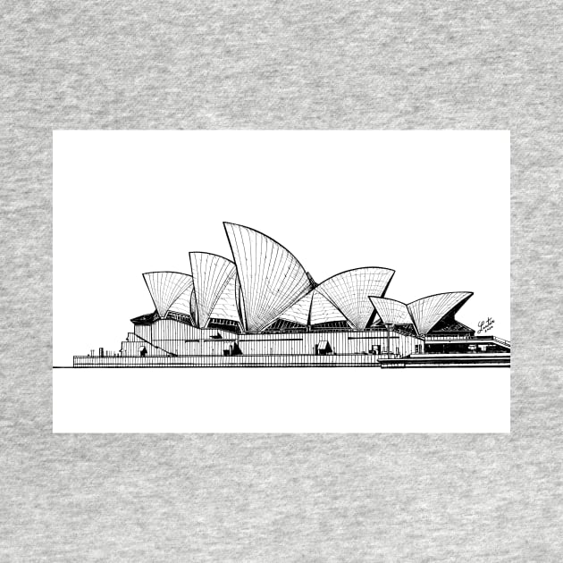 SYDNEY OPERA HOUSE ink painting .1 by lautir